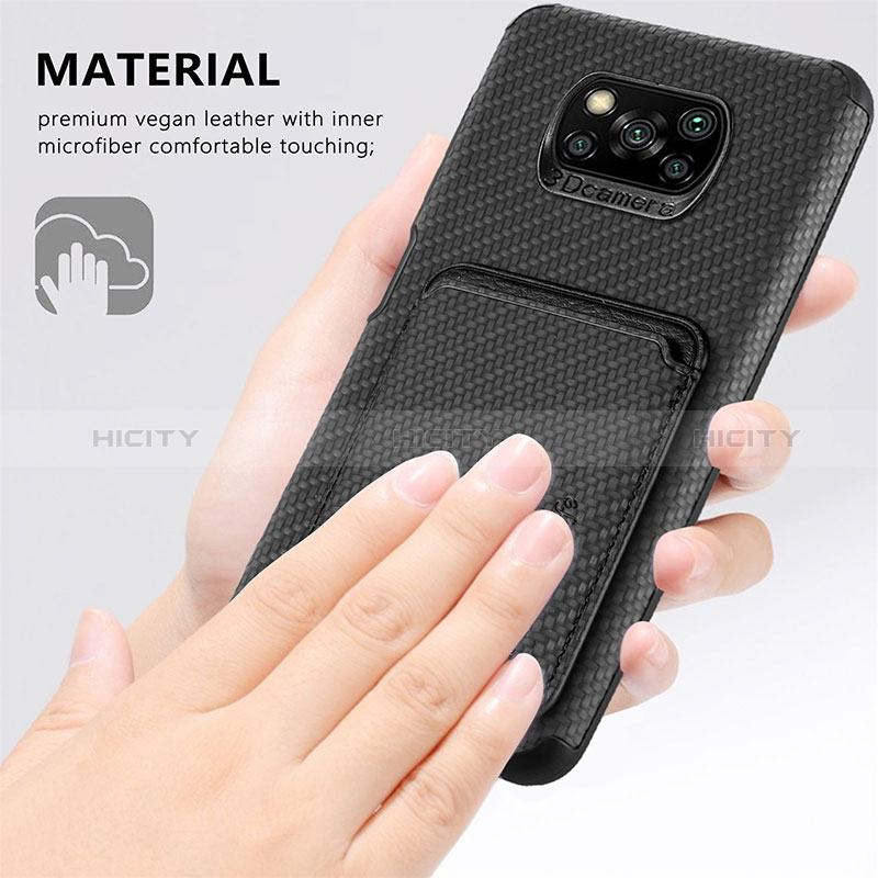 Coque Ultra Fine Silicone Souple Housse Etui avec Aimante Magnetique S01D pour Xiaomi Poco X3 Plus