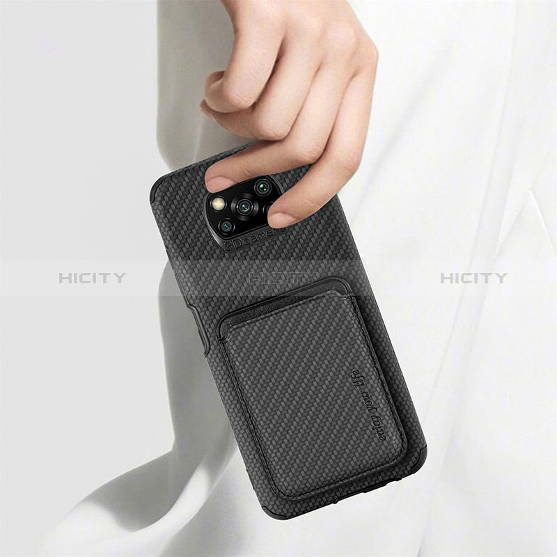 Coque Ultra Fine Silicone Souple Housse Etui avec Aimante Magnetique S01D pour Xiaomi Poco X3 Plus