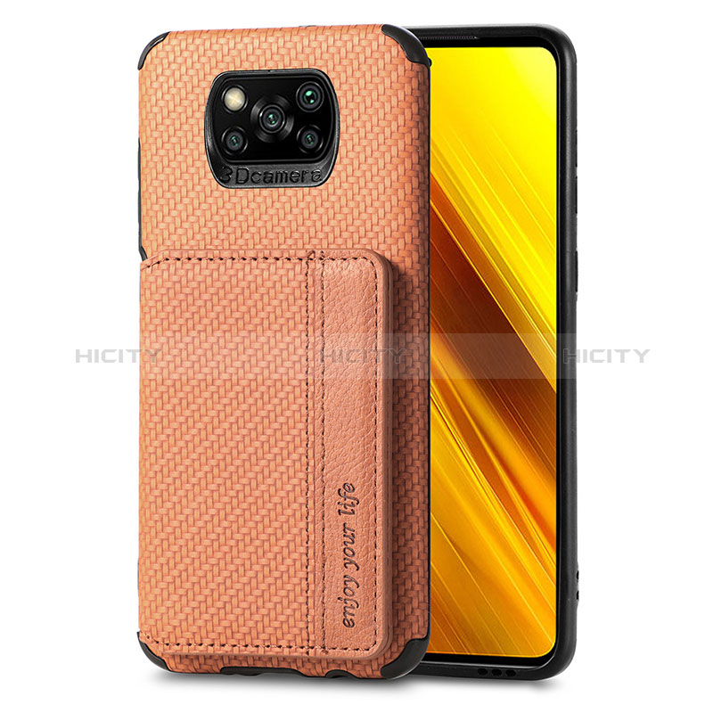 Coque Ultra Fine Silicone Souple Housse Etui avec Aimante Magnetique S01D pour Xiaomi Poco X3 Pro Plus