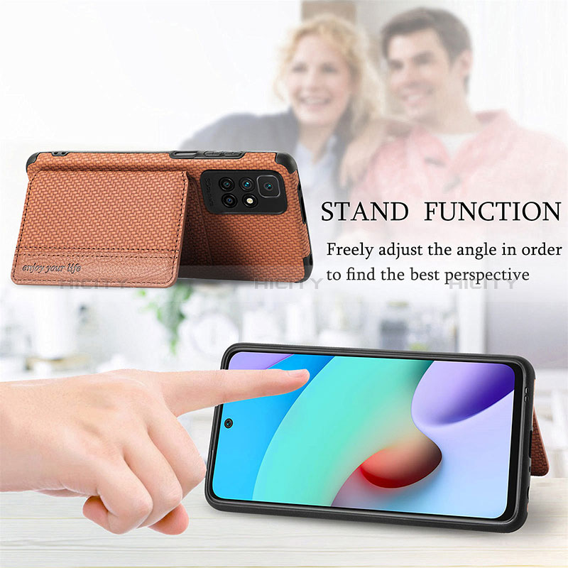 Coque Ultra Fine Silicone Souple Housse Etui avec Aimante Magnetique S01D pour Xiaomi Redmi 10 (2022) Plus