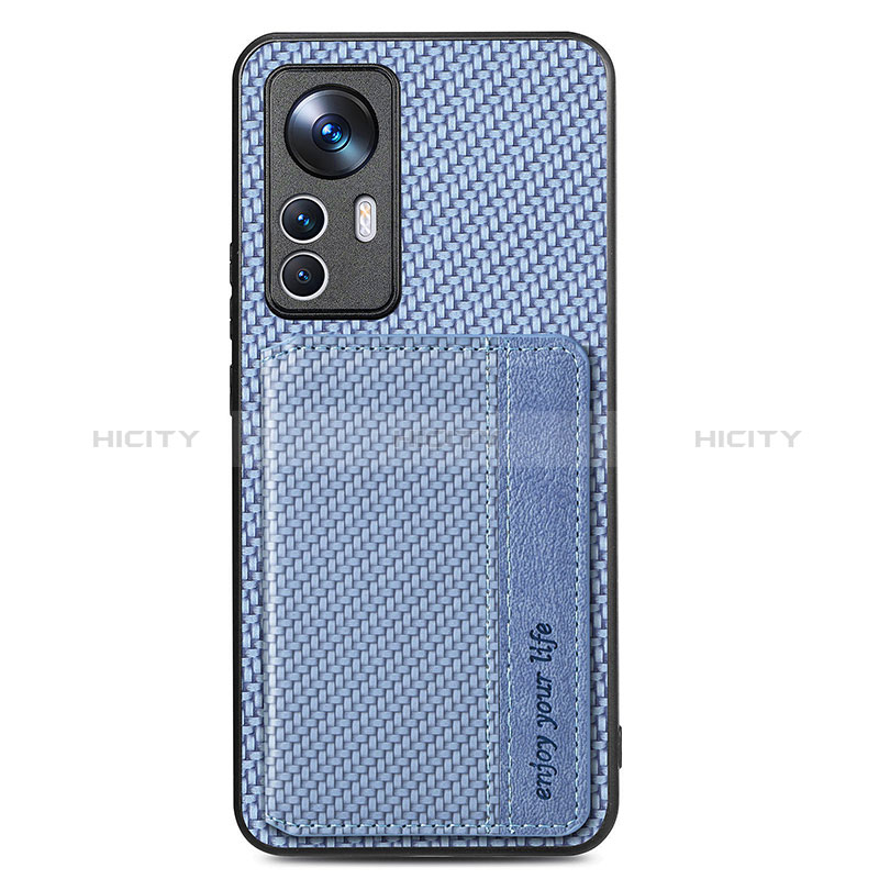 Coque Ultra Fine Silicone Souple Housse Etui avec Aimante Magnetique S01D pour Xiaomi Redmi K50 Ultra 5G Bleu Plus