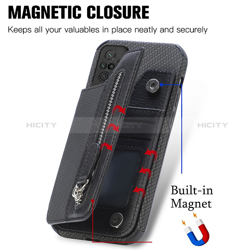 Coque Ultra Fine Silicone Souple Housse Etui avec Aimante Magnetique S01D pour Xiaomi Redmi Note 10 Pro 4G Plus