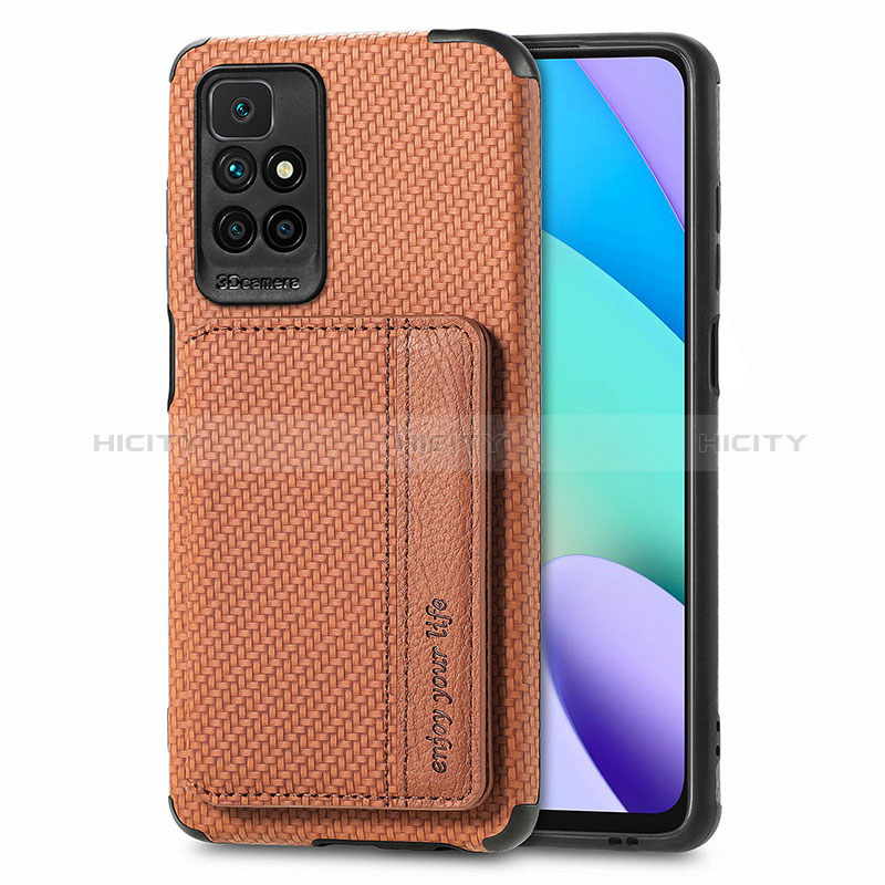 Coque Ultra Fine Silicone Souple Housse Etui avec Aimante Magnetique S01D pour Xiaomi Redmi Note 11 4G (2021) Marron Plus