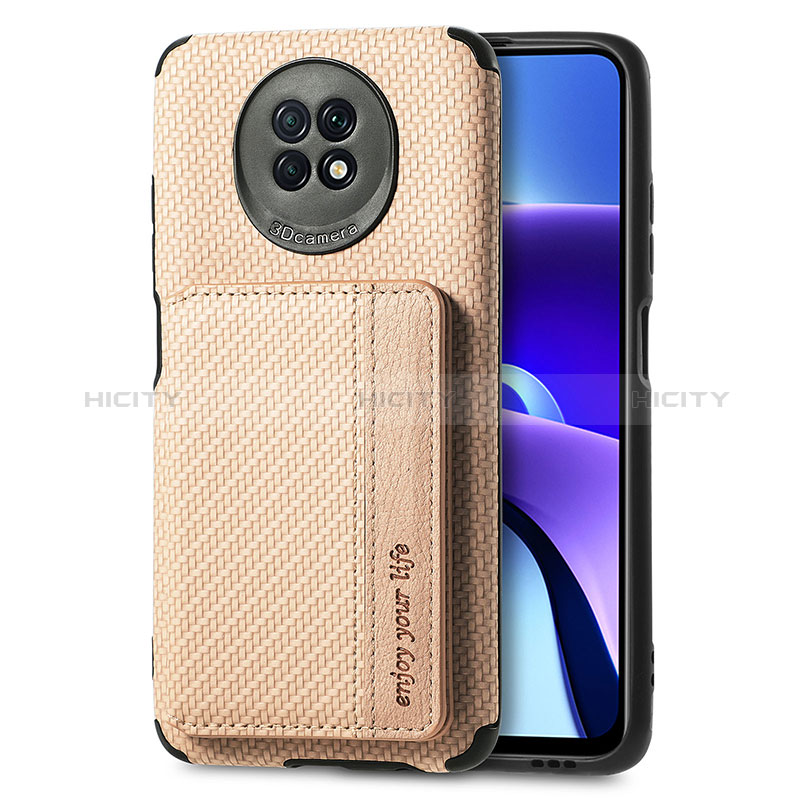 Coque Ultra Fine Silicone Souple Housse Etui avec Aimante Magnetique S01D pour Xiaomi Redmi Note 9 5G Or Plus