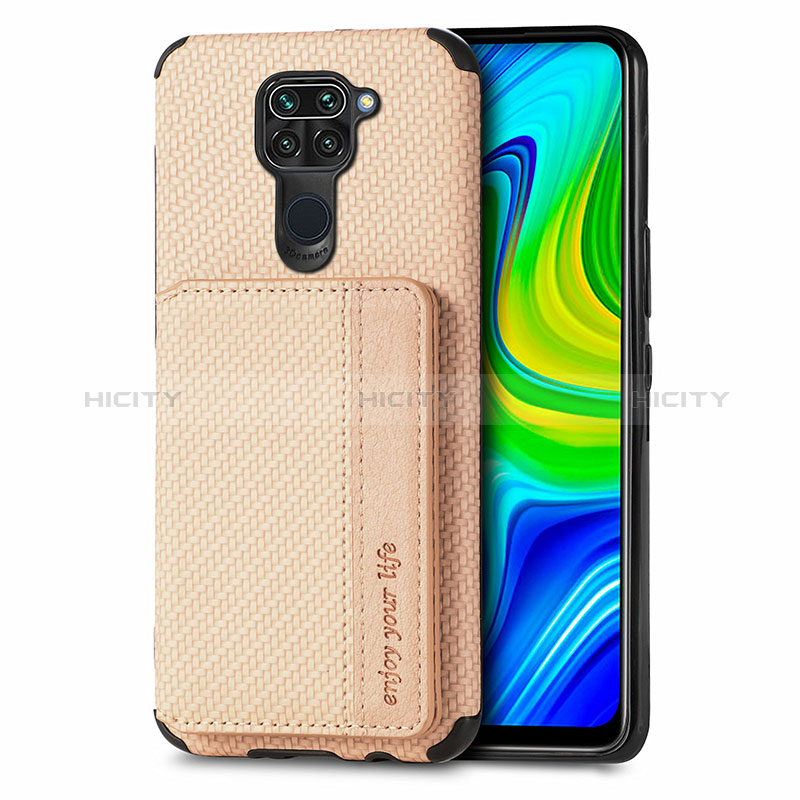 Coque Ultra Fine Silicone Souple Housse Etui avec Aimante Magnetique S01D pour Xiaomi Redmi Note 9 Or Plus