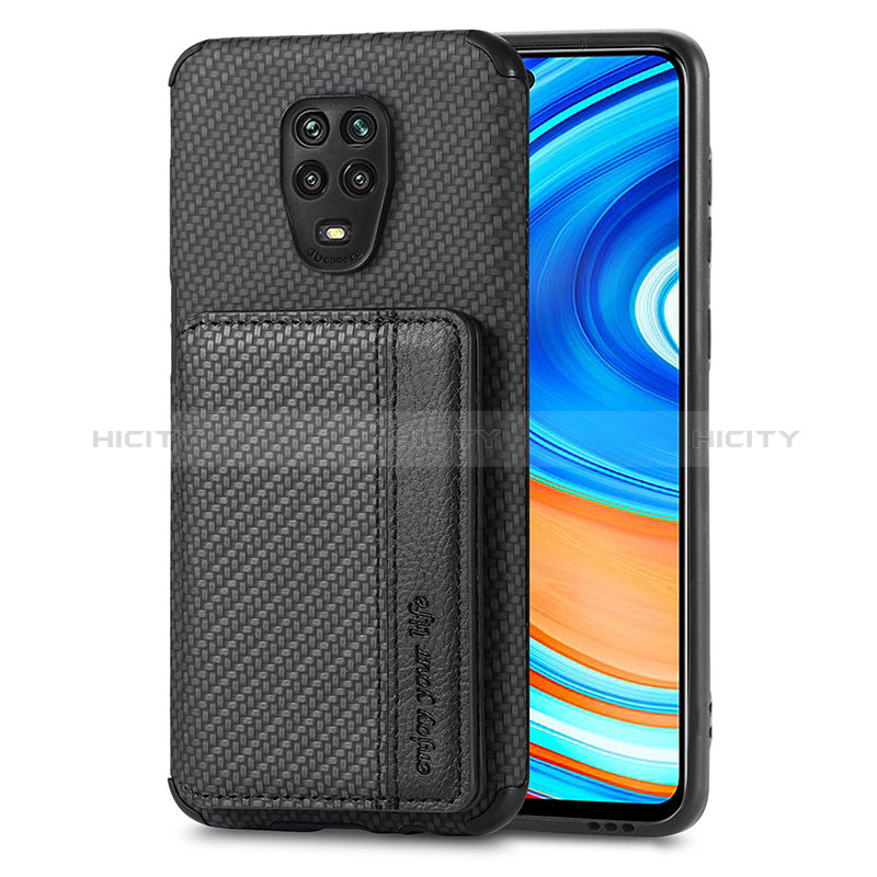 Coque Ultra Fine Silicone Souple Housse Etui avec Aimante Magnetique S01D pour Xiaomi Redmi Note 9 Pro Max Noir Plus