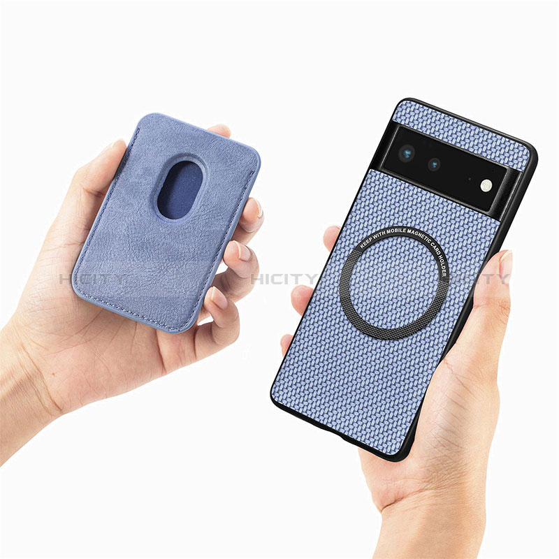 Coque Ultra Fine Silicone Souple Housse Etui avec Aimante Magnetique S02D pour Google Pixel 6 5G Plus