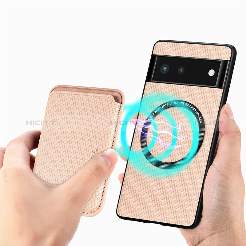 Coque Ultra Fine Silicone Souple Housse Etui avec Aimante Magnetique S02D pour Google Pixel 6 5G Plus