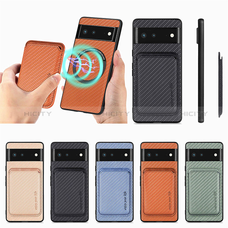 Coque Ultra Fine Silicone Souple Housse Etui avec Aimante Magnetique S02D pour Google Pixel 6 5G Plus