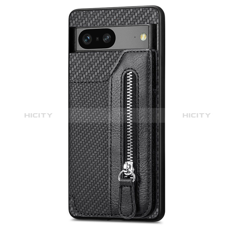 Coque Ultra Fine Silicone Souple Housse Etui avec Aimante Magnetique S02D pour Google Pixel 7a 5G Noir Plus