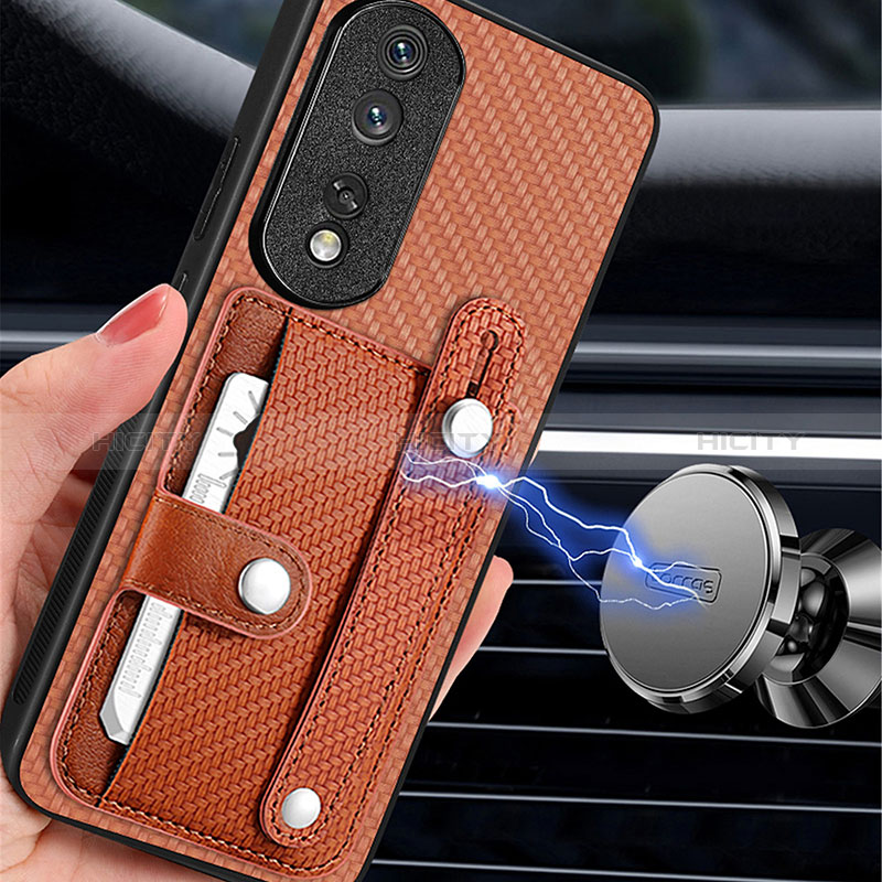 Coque Ultra Fine Silicone Souple Housse Etui avec Aimante Magnetique S02D pour Huawei Honor 80 Pro 5G Plus