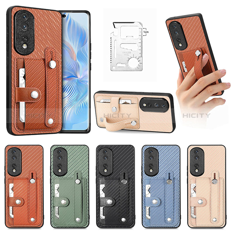 Coque Ultra Fine Silicone Souple Housse Etui avec Aimante Magnetique S02D pour Huawei Honor 80 Pro Flat 5G Plus