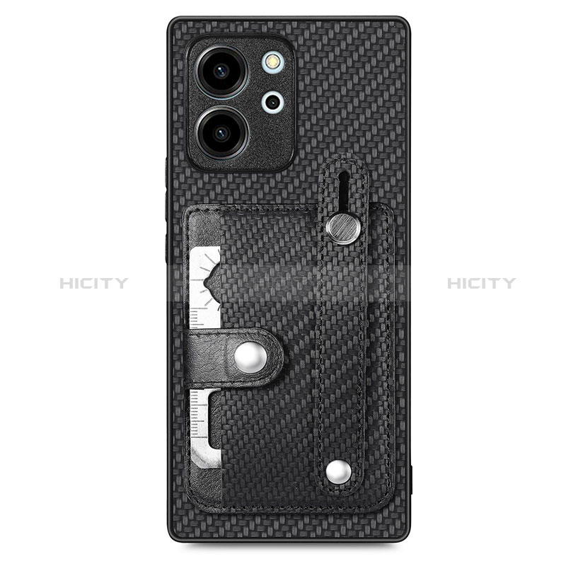 Coque Ultra Fine Silicone Souple Housse Etui avec Aimante Magnetique S02D pour Huawei Honor 80 SE 5G Noir Plus