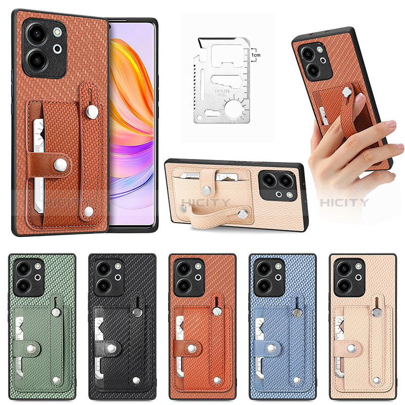 Coque Ultra Fine Silicone Souple Housse Etui avec Aimante Magnetique S02D pour Huawei Honor 80 SE 5G Plus