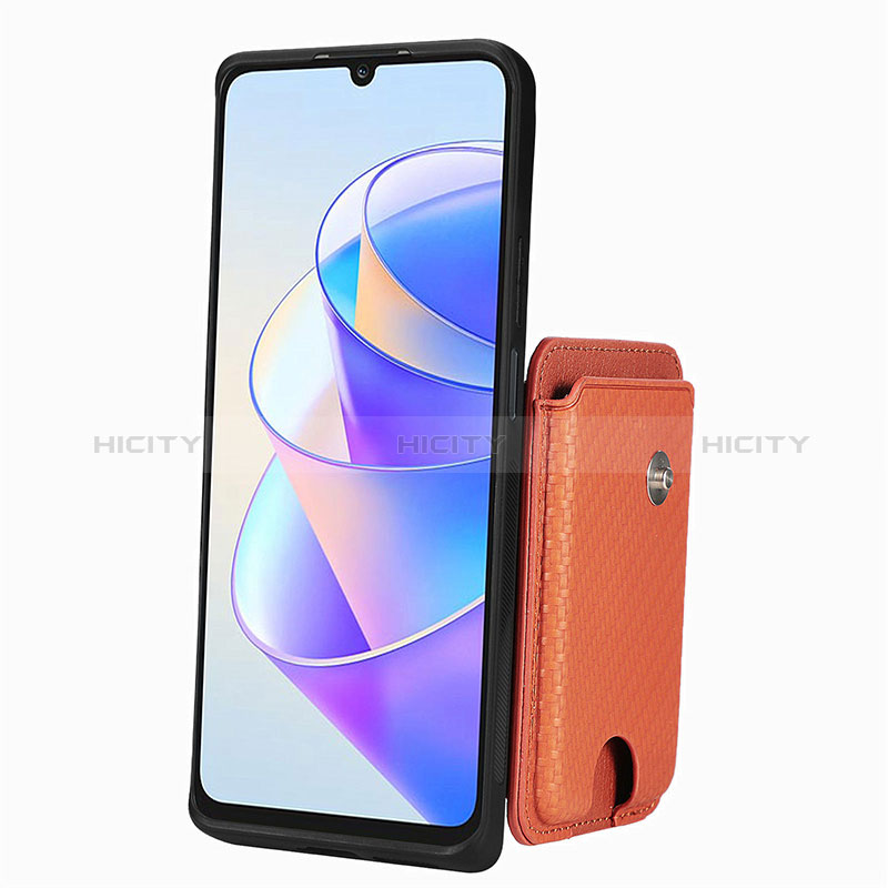 Coque Ultra Fine Silicone Souple Housse Etui avec Aimante Magnetique S02D pour Huawei Honor X7a Plus