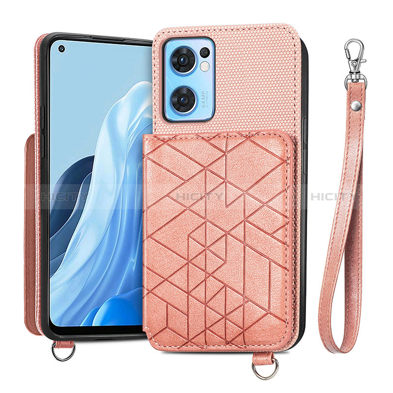 Coque Ultra Fine Silicone Souple Housse Etui avec Aimante Magnetique S02D pour OnePlus Nord CE 2 5G Or Rose Plus