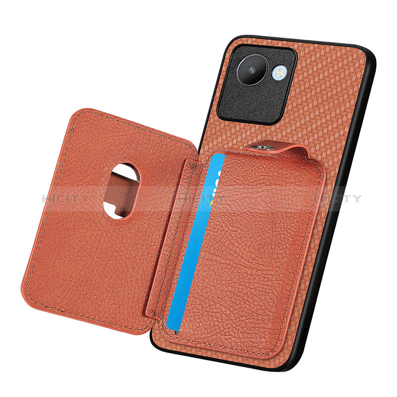 Coque Ultra Fine Silicone Souple Housse Etui avec Aimante Magnetique S02D pour Realme C30s Plus