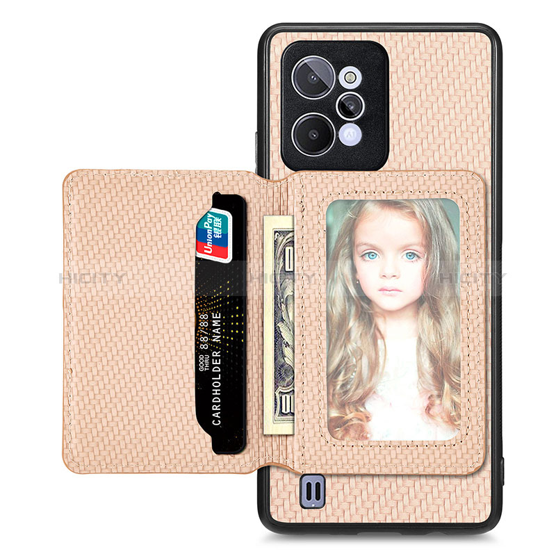 Coque Ultra Fine Silicone Souple Housse Etui avec Aimante Magnetique S02D pour Realme C31 Or Plus