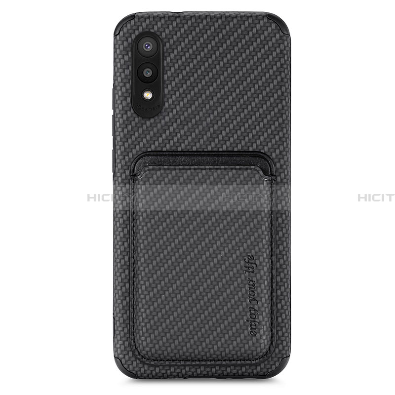 Coque Ultra Fine Silicone Souple Housse Etui avec Aimante Magnetique S02D pour Samsung Galaxy A02 Noir Plus