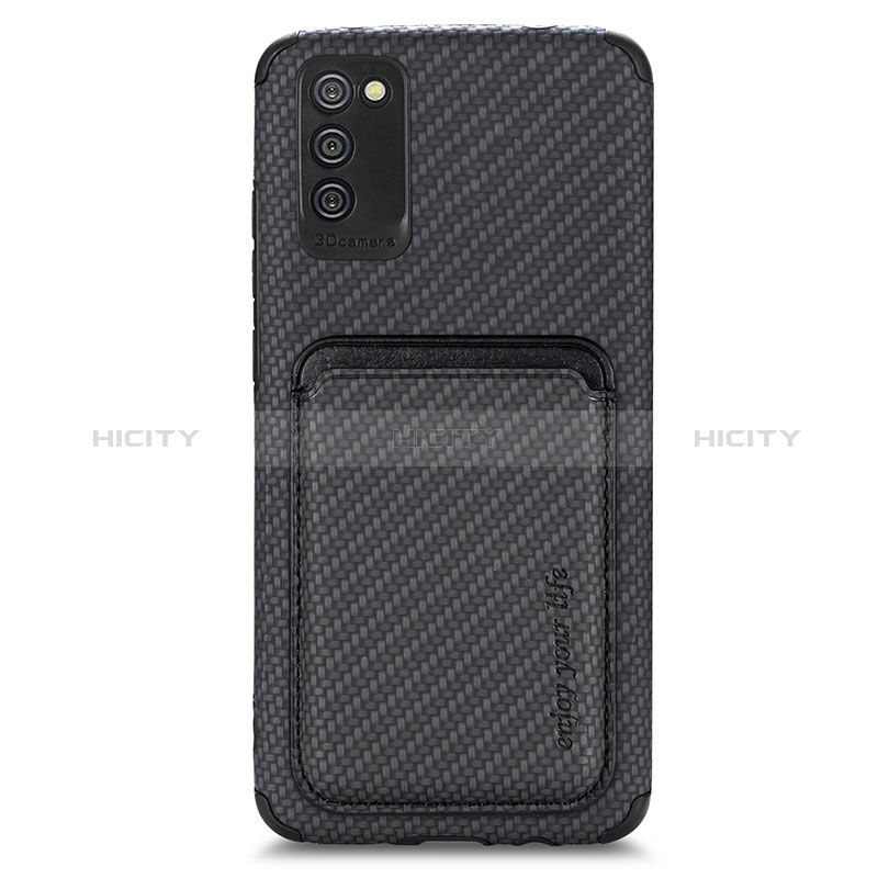 Coque Ultra Fine Silicone Souple Housse Etui avec Aimante Magnetique S02D pour Samsung Galaxy A02s Noir Plus