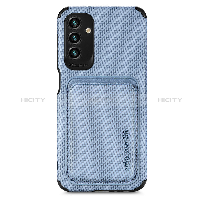 Coque Ultra Fine Silicone Souple Housse Etui avec Aimante Magnetique S02D pour Samsung Galaxy A04s Bleu Plus