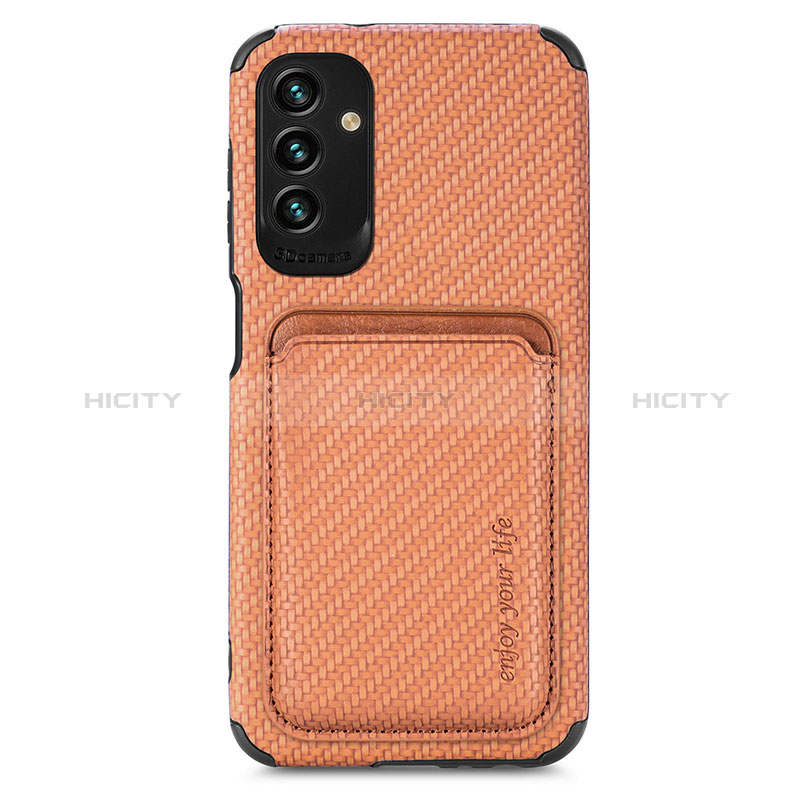 Coque Ultra Fine Silicone Souple Housse Etui avec Aimante Magnetique S02D pour Samsung Galaxy A04s Marron Plus