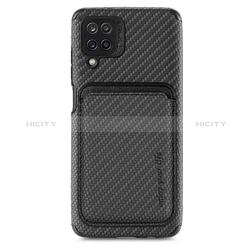 Coque Ultra Fine Silicone Souple Housse Etui avec Aimante Magnetique S02D pour Samsung Galaxy A12 5G Noir Plus