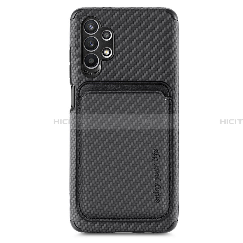 Coque Ultra Fine Silicone Souple Housse Etui avec Aimante Magnetique S02D pour Samsung Galaxy A32 5G Noir Plus