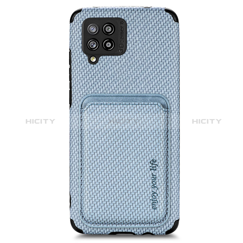 Coque Ultra Fine Silicone Souple Housse Etui avec Aimante Magnetique S02D pour Samsung Galaxy A42 5G Bleu Plus