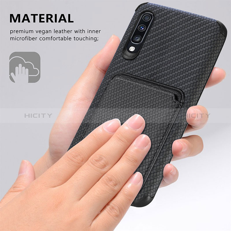 Coque Ultra Fine Silicone Souple Housse Etui avec Aimante Magnetique S02D pour Samsung Galaxy A70S Plus