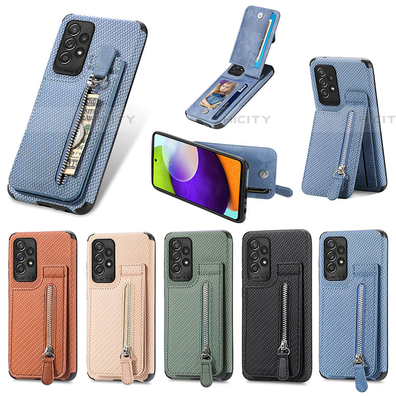 Coque Ultra Fine Silicone Souple Housse Etui avec Aimante Magnetique S02D pour Samsung Galaxy A72 5G Plus