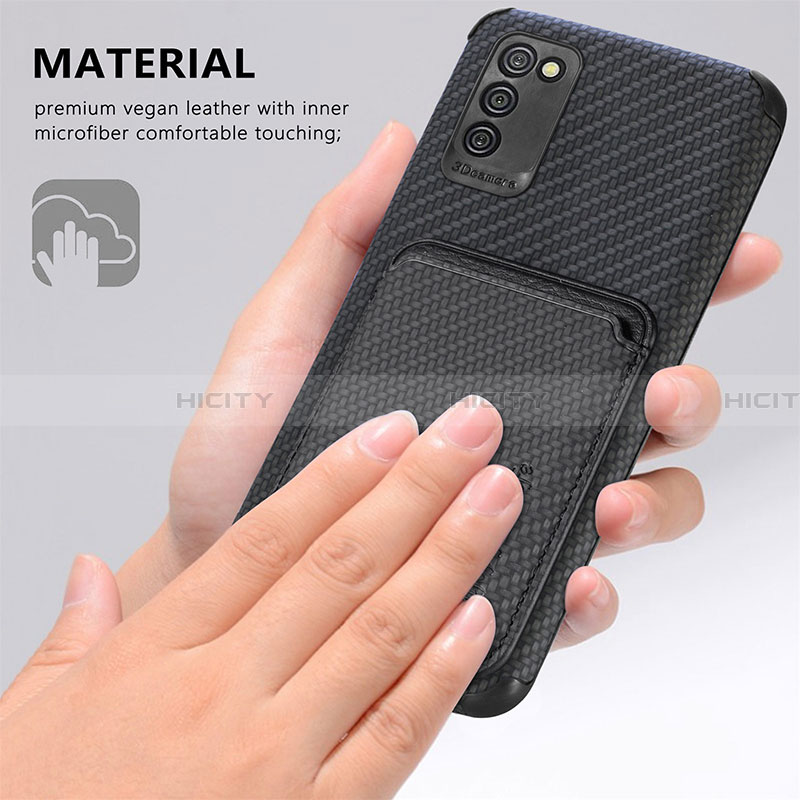 Coque Ultra Fine Silicone Souple Housse Etui avec Aimante Magnetique S02D pour Samsung Galaxy F02S SM-E025F Plus