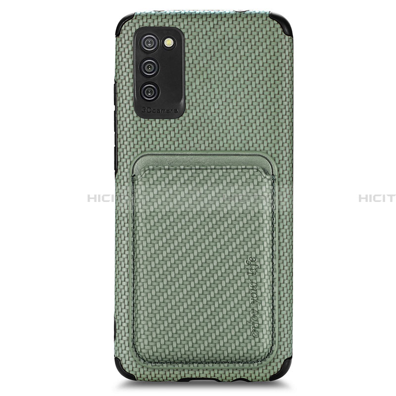 Coque Ultra Fine Silicone Souple Housse Etui avec Aimante Magnetique S02D pour Samsung Galaxy F02S SM-E025F Vert Plus