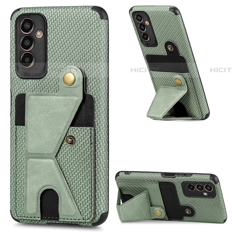 Coque Ultra Fine Silicone Souple Housse Etui avec Aimante Magnetique S02D pour Samsung Galaxy F13 4G Vert Plus