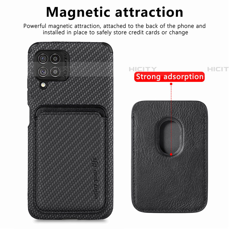 Coque Ultra Fine Silicone Souple Housse Etui avec Aimante Magnetique S02D pour Samsung Galaxy F62 5G Plus