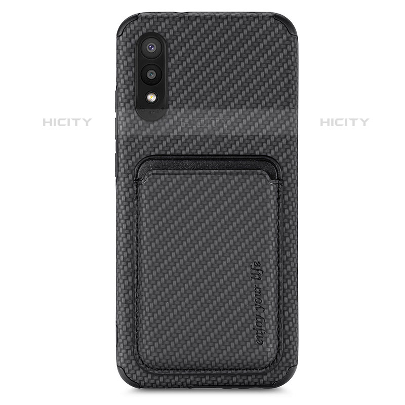 Coque Ultra Fine Silicone Souple Housse Etui avec Aimante Magnetique S02D pour Samsung Galaxy M02 Noir Plus