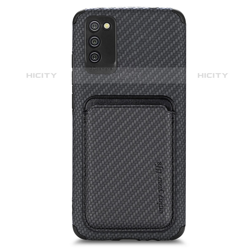 Coque Ultra Fine Silicone Souple Housse Etui avec Aimante Magnetique S02D pour Samsung Galaxy M02s Noir Plus