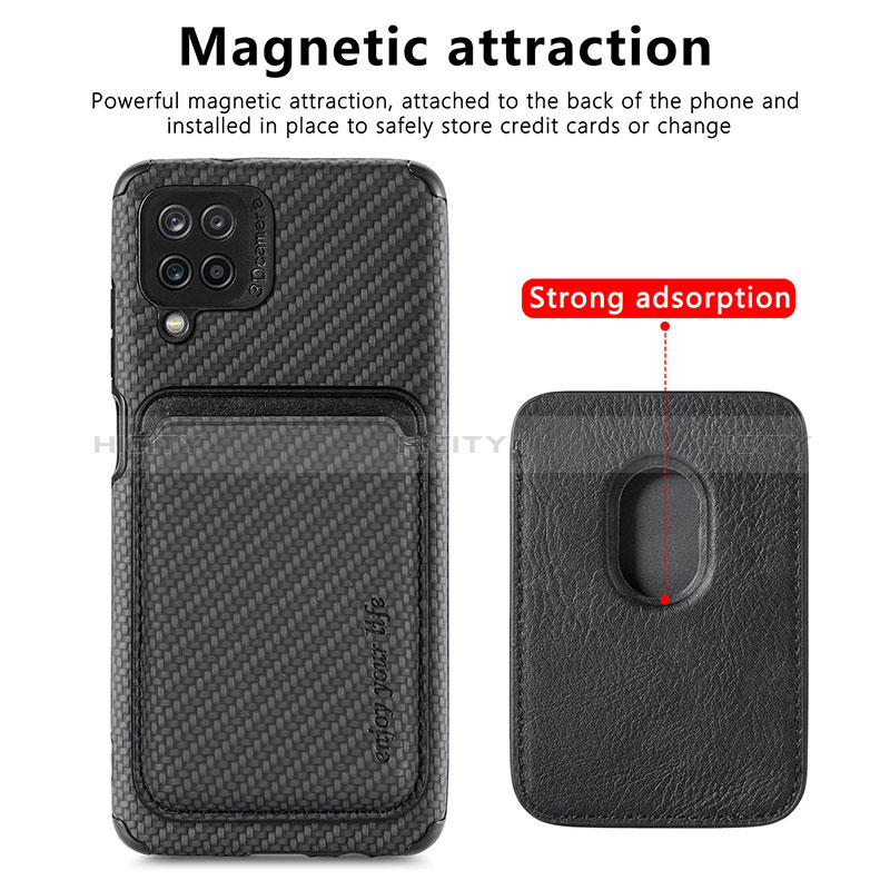 Coque Ultra Fine Silicone Souple Housse Etui avec Aimante Magnetique S02D pour Samsung Galaxy M12 Plus