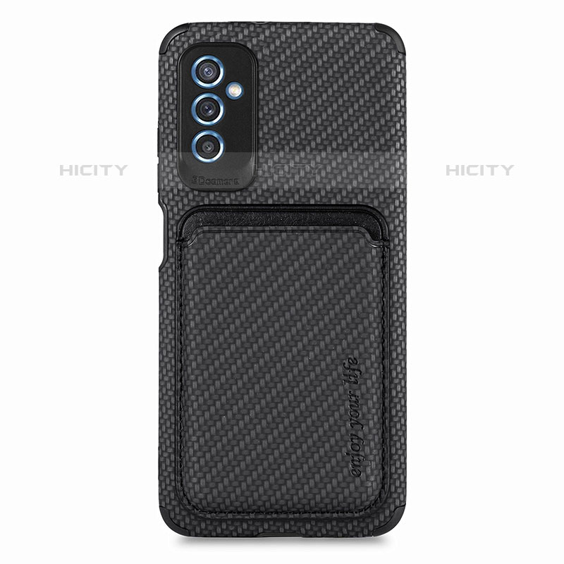 Coque Ultra Fine Silicone Souple Housse Etui avec Aimante Magnetique S02D pour Samsung Galaxy M52 5G Noir Plus