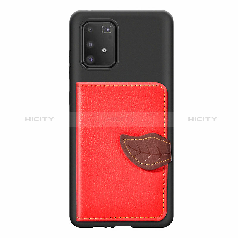 Coque Ultra Fine Silicone Souple Housse Etui avec Aimante Magnetique S02D pour Samsung Galaxy M80S Rouge Plus