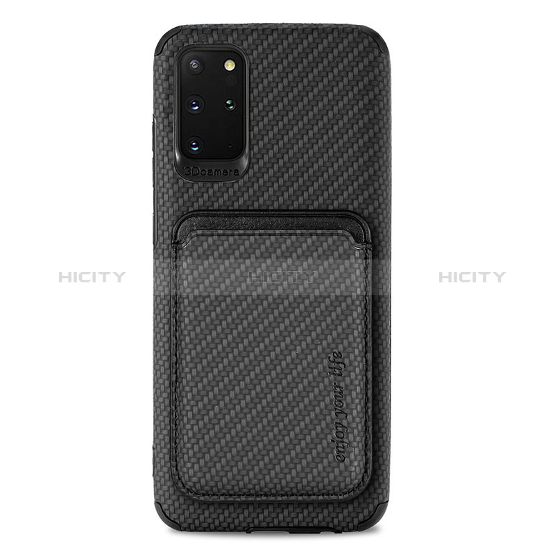 Coque Ultra Fine Silicone Souple Housse Etui avec Aimante Magnetique S02D pour Samsung Galaxy S20 Plus 5G Noir Plus