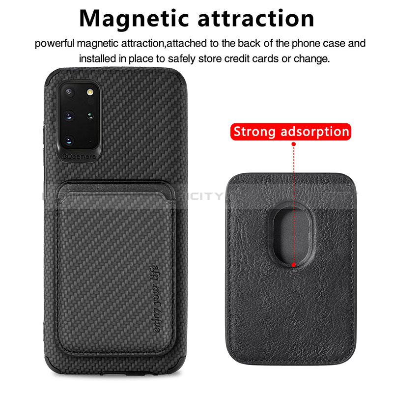 Coque Ultra Fine Silicone Souple Housse Etui avec Aimante Magnetique S02D pour Samsung Galaxy S20 Plus 5G Plus