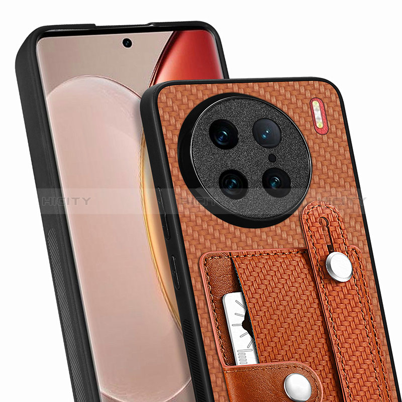 Coque Ultra Fine Silicone Souple Housse Etui avec Aimante Magnetique S02D pour Vivo X90 Pro 5G Plus