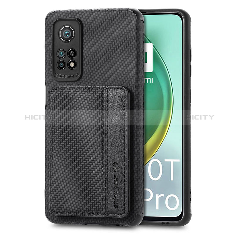 Coque Ultra Fine Silicone Souple Housse Etui avec Aimante Magnetique S02D pour Xiaomi Mi 10T 5G Noir Plus