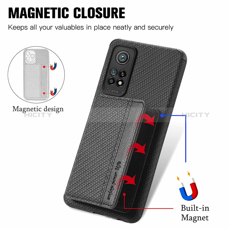 Coque Ultra Fine Silicone Souple Housse Etui avec Aimante Magnetique S02D pour Xiaomi Mi 10T 5G Plus