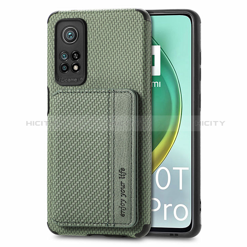 Coque Ultra Fine Silicone Souple Housse Etui avec Aimante Magnetique S02D pour Xiaomi Mi 10T 5G Vert Plus