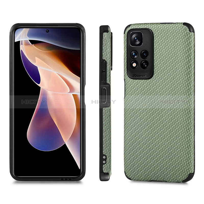 Coque Ultra Fine Silicone Souple Housse Etui avec Aimante Magnetique S02D pour Xiaomi Mi 11i 5G (2022) Vert Plus