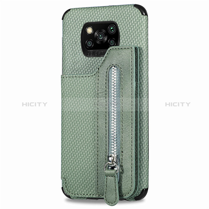 Coque Ultra Fine Silicone Souple Housse Etui avec Aimante Magnetique S02D pour Xiaomi Poco X3 Vert Plus