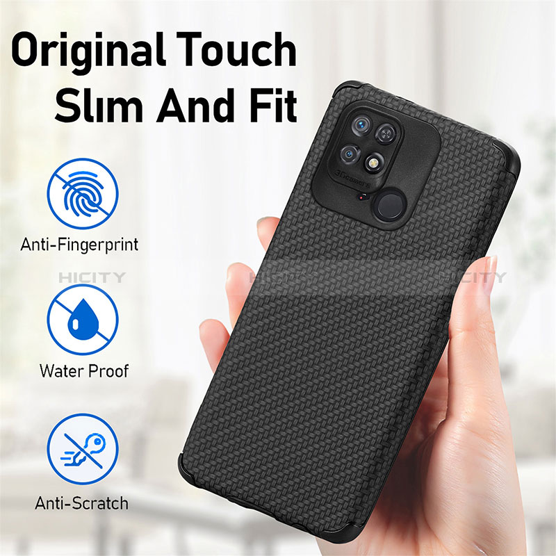 Coque Ultra Fine Silicone Souple Housse Etui avec Aimante Magnetique S02D pour Xiaomi Redmi 10 Power Plus