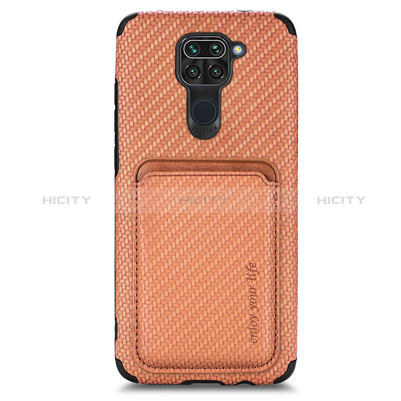 Coque Ultra Fine Silicone Souple Housse Etui avec Aimante Magnetique S02D pour Xiaomi Redmi 10X 4G Marron Plus